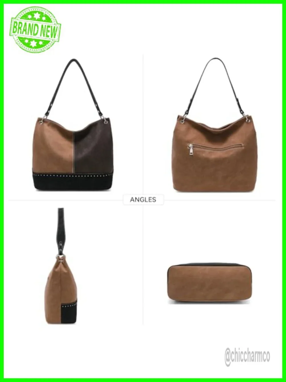 Suede Leather Hobo Crossbody Tote Bag with Adjustable Strap